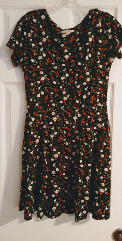 Black floral dress- super soft